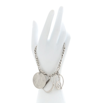 CHRISTIAN DIOR Metal Charm Bracelet Silver CHRISTIAN DIOR Metal Charm Bracelet Silver