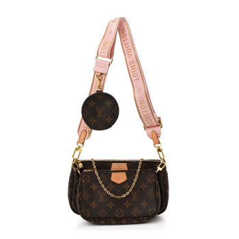 LOUIS VUITTON Monogram Multi Pochette Accessories Rose Clair