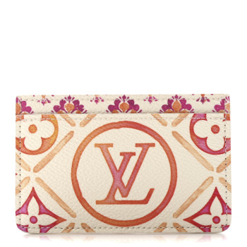 LOUIS VUITTON Monogram Tiles By The Pool Card Holder Coral