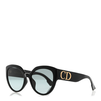 CHRISTIAN DIOR Acetate DDiorF Cat Eye Sunglasses Black