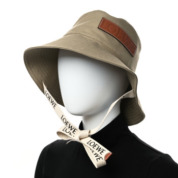 LOEWE Canvas Fisherman Bucket Hat Ecru 57 Sand