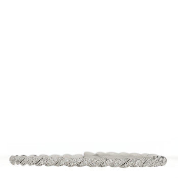 DAVID YURMAN 18K White Gold Diamond 3.5mm Paveflex Single Row Bracelet