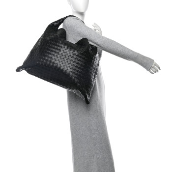 BOTTEGA VENETA Nappa Intrecciato Large Hop Ebano