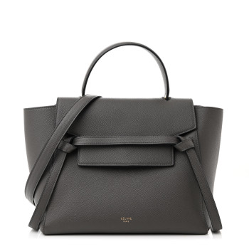CELINE Baby Grained Calfskin Micro Belt Bag Grey