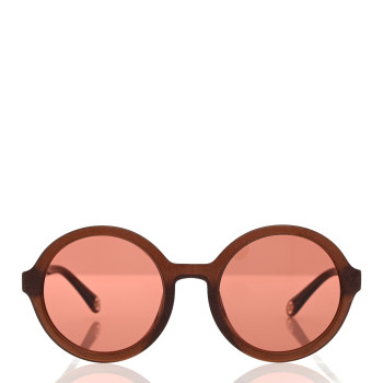 CHANEL Acetate Polarized Round Glitter Sunglasses 5522U Brown
