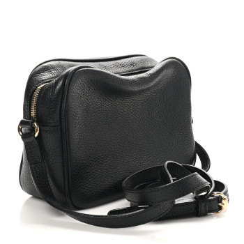 GUCCI Pebbled Calfskin Small Soho Disco Bag Black