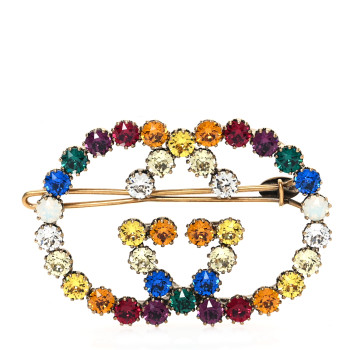 GUCCI Crystal Interlocking G Hair Clip Multicolor