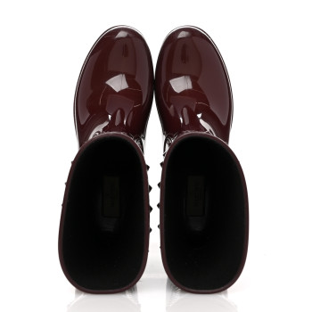 VALENTINO GARAVANI Rubber Rockstud Short Rainboots 40 Rubin