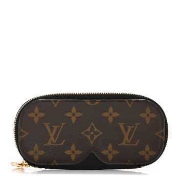 LOUIS VUITTON Monogram Emilie Zippered Sunglasses Case Black