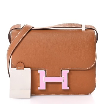 HERMES Epsom Enamel Constance 24 Gold Mauve Sylvestre
