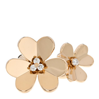 VAN CLEEF & ARPELS 18K Yellow Gold Diamond Frivole Between The Finger Ring 52 6