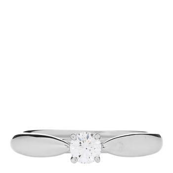 TIFFANY Platinum Diamond .19ct Harmony Solitaire Engagement Ring 49 5