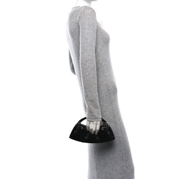 CHRISTIAN DIOR Glazed Calfskin Bondage Clutch Black CHRISTIAN DIOR Glazed Calfskin Bondage Clutch Black