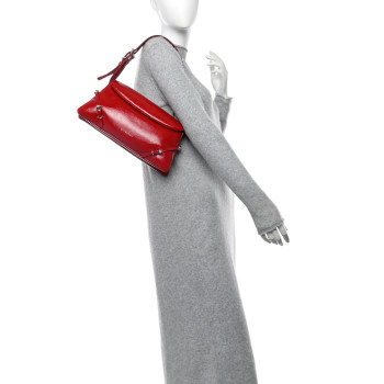 GIVENCHY Patent Calfskin Small P'tit Voyou Shoulder Bag Vermillon