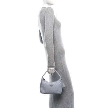 PRADA Tessuto Nylon Mini Re-Edition 2000 Bag Fiordaliso