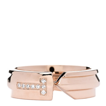 TIFFANY 18K Rose Gold Diamond Modern Keys Ring 48 4.5