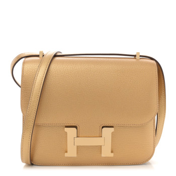 HERMES Metallic Chevre Chamkilight Constance 18 Doré