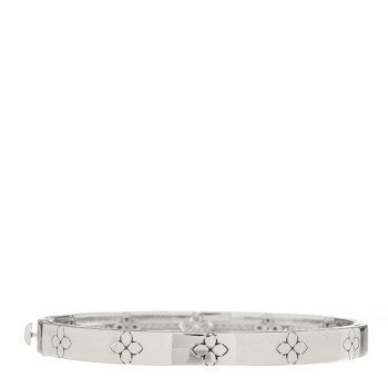 ROBERTO COIN 18K White Gold Diamond Love in Verona Pave Bangle Bracelet