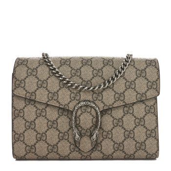 GUCCI GG Supreme Monogram Mini Dionysus Chain Wallet Beige Taupe