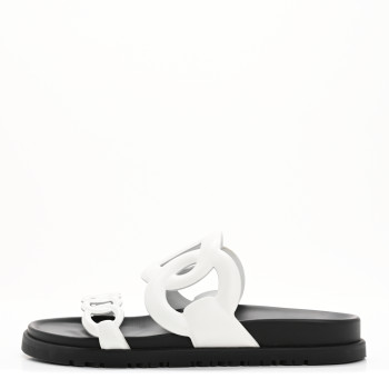 HERMES Nappa Womens Extra Sandals 35.5 White