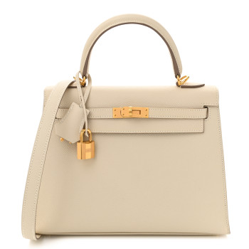 HERMES Epsom Kelly Sellier 25 Craie
