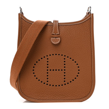 HERMES Taurillon Clemence Evelyne TPM Gold