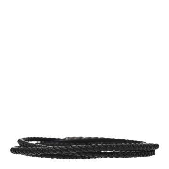 DAVID YURMAN Sterling Silver Chevron Triple-Wrap Bracelet Black