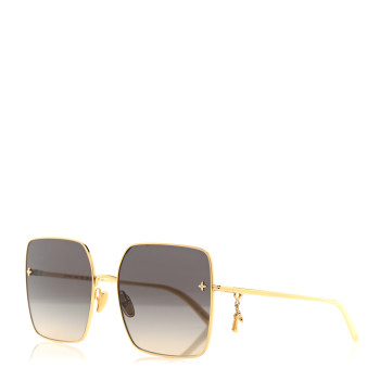 LOUIS VUITTON Metal LV Square Charm Sunglasses Z1718U Black