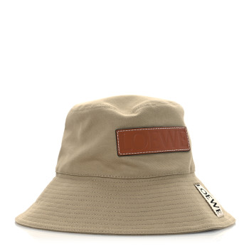 LOEWE Canvas Fisherman Bucket Hat Ecru 57 Sand
