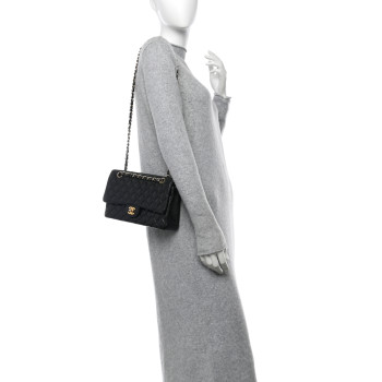 CHANEL Caviar Quilted Medium Double Flap Black CHANEL Caviar Quilted Medium Double Flap Black