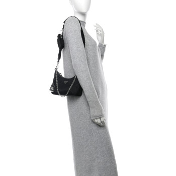 PRADA Nylon Re-Edition 2005 Shoulder Bag Black