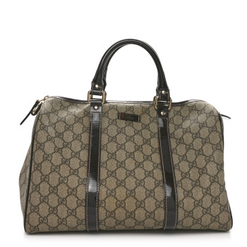 GUCCI GG Plus Monogram Medium Joy Boston Dark Brown