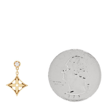 LOUIS VUITTON 18K Yellow Gold Diamond Idylle Blossom Single Stud Earring