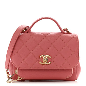 CHANEL Caviar Quilted Small Business Affinity Flap Dark Pink