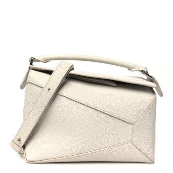 LOEWE Soft Grained Calfskin Small Puzzle Edge Bag Soft White LOEWE Soft Grained Calfskin Small Puzzle Edge Bag Soft White