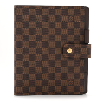 LOUIS VUITTON Damier Ebene Large Ring Agenda Cover