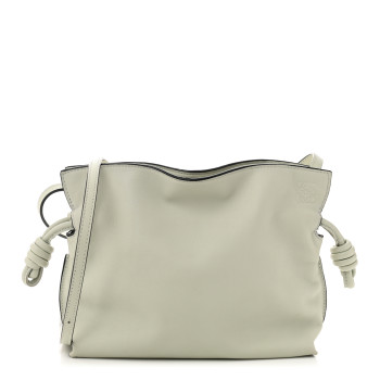 LOEWE Calfskin Mini Flamenco Knot Clutch Light Celadon