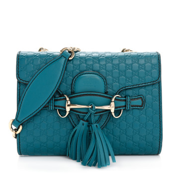 GUCCI Microguccissima Mini Emily Shoulder Bag Deep Cobalt