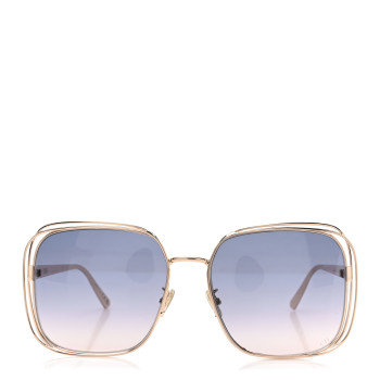 CHRISTIAN DIOR Metal FilDior S1U Square Sunglasses Gold