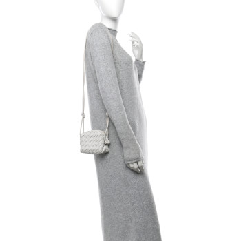 BOTTEGA VENETA Nappa Intrecciato Candy Loop Camera Bag White BOTTEGA VENETA Nappa Intrecciato Candy Loop Camera Bag White