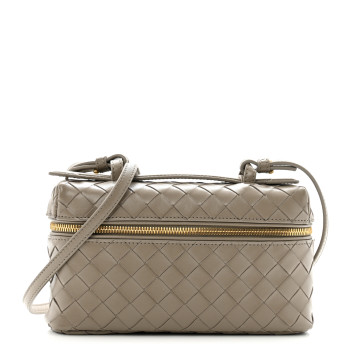 BOTTEGA VENETA Calfskin Intrecciato Bang Bang Vanity Case Pinecone