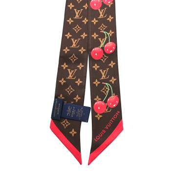 LOUIS VUITTON LV X TM Silk Monogram Cerises Bandeau Brown
