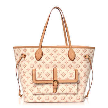 LOUIS VUITTON Monogram Fall For You Neverfull MM Beige Clair