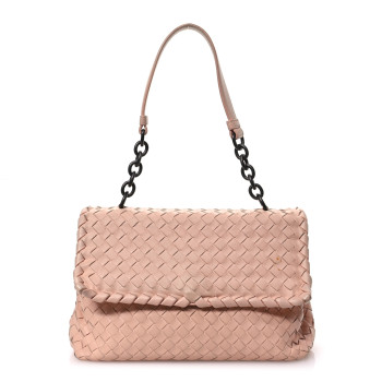 BOTTEGA VENETA Nappa Intrecciato Small Olimpia Shoulder Bag Petale