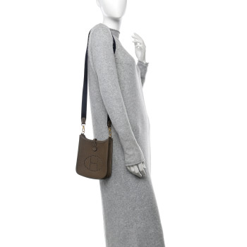 HERMES Taurillon Clemence Evelyne TPM Etoupe