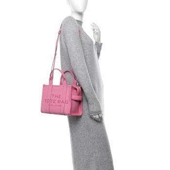 MARC JACOBS Grained Calfskin Small The Tote Bag Candy Pink