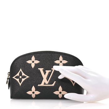 LOUIS VUITTON Empreinte Monogram Giant Cosmetic Pouch Black Beige