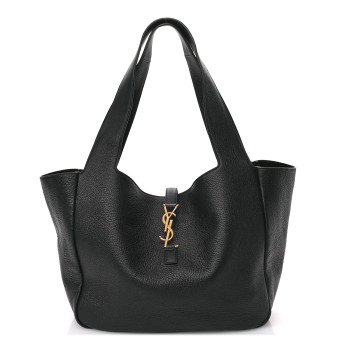 SAINT LAURENT Grained Deerskin Bea Tote Black