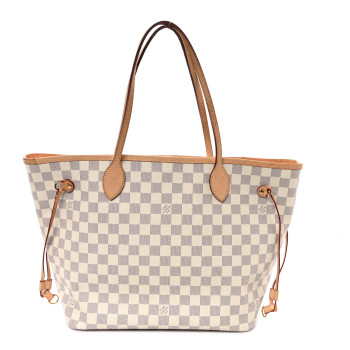 LOUIS VUITTON Damier Azur Neo Neverfull MM Rose Ballerine