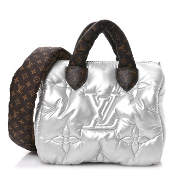 LOUIS VUITTON Econyl Mini Monogram Pillow Speedy Bandouliere 25 Silver